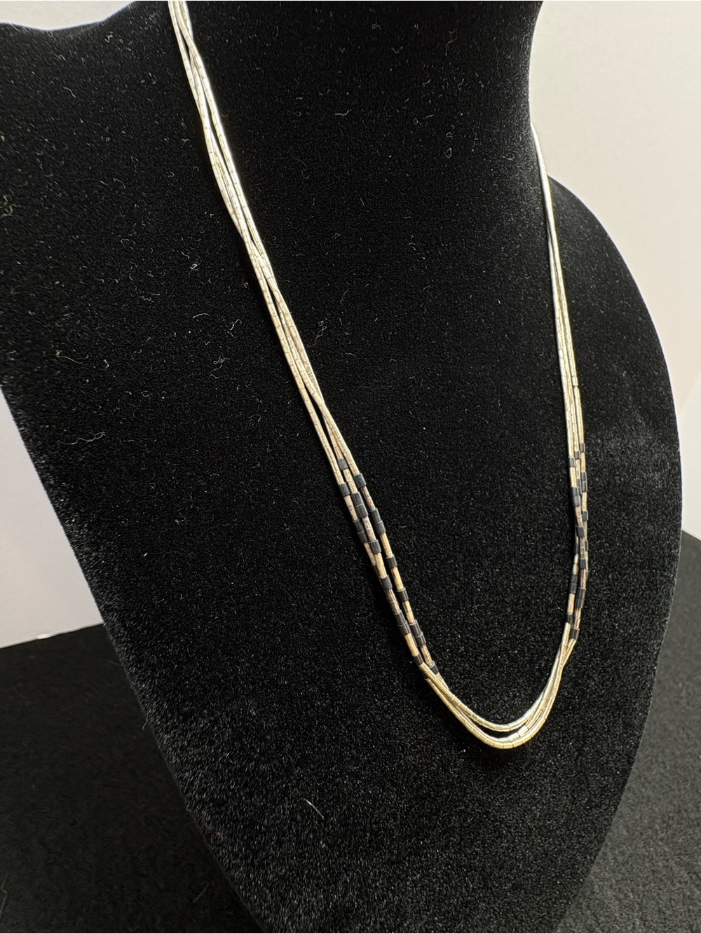 Sterling Silver Multi-Strand Liquid Bead Native American Craftsmanship Necklace